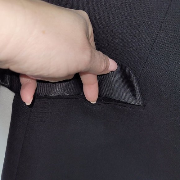 Kenneth Cole Mens Black Wool Blazer Size 40L Two Button Double Vent Back - Picture 3 of 16